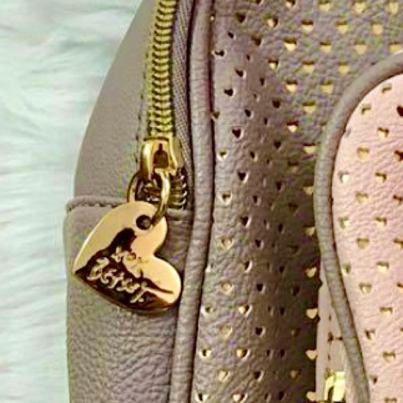 [SOLD] Betsey J. Two-Tone Hearts Mini Backpack - Picture 7 of 12